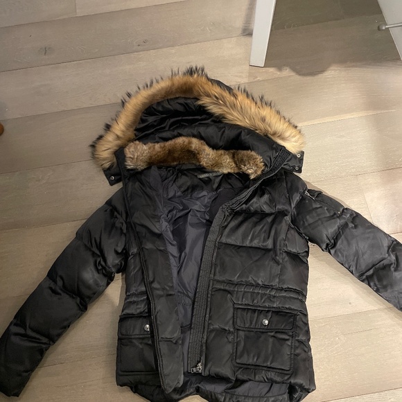 Andrew Marc winter goose down puffer with double fur hood and collar - Picture 1 of 7